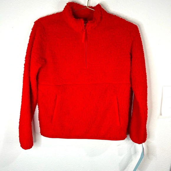 Wondershop Kid’s Fleece Pullover Red Sweater Size XL (14) Cozy Soft Comfy Warm - Picture 2 of 8